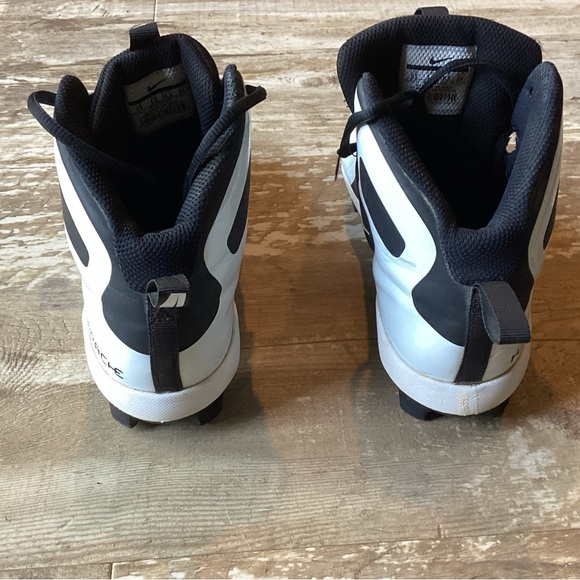 Nike Alpha Huarache Youth Black High-Top Sneakers Cleats sz6Y - Picture 5 of 9